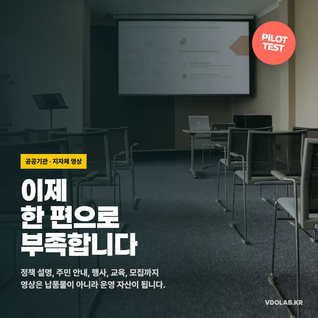 공공기관·지자체 홍보영상, 한 편으로 부족한 이유와 파일럿 제작 — 카드뉴스 표지